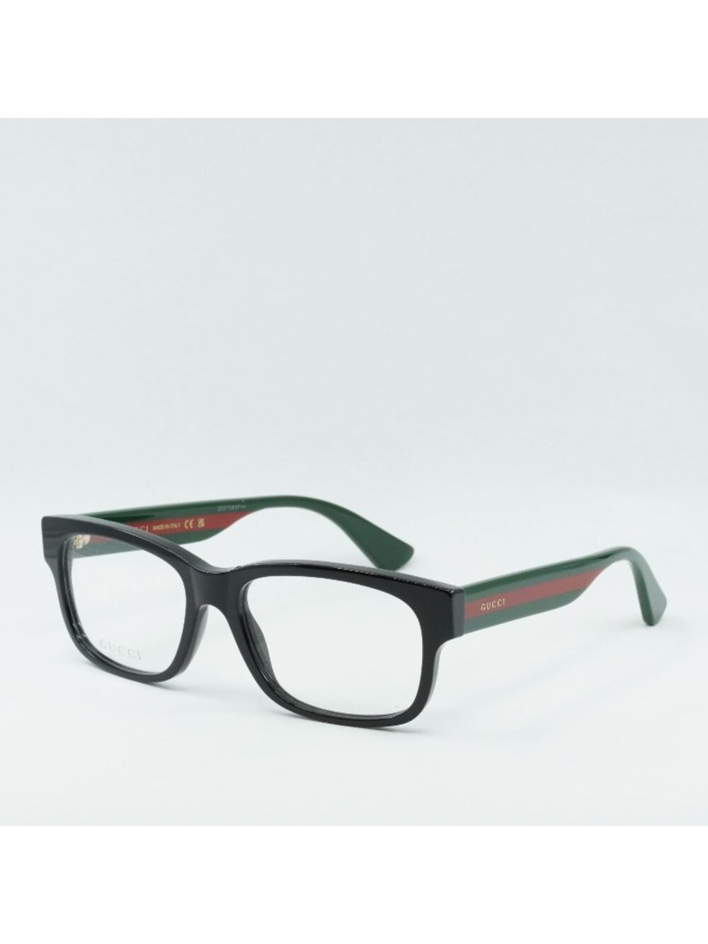 Gucci GG0343O 007 Eyeglasses Black / Multicolor 57mm Rectangle Frame